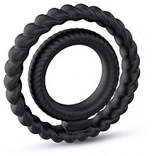 Парфумерія, косметика Ерекційне кільце подвійне, чорне - Marc Dorcel Dual Ring Black