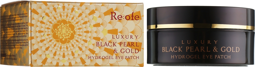 Гідрогелеві патчі під очі - Esfolio Re:ofe Luxury Black Pearl & Gold Hydrogel Eye Patch