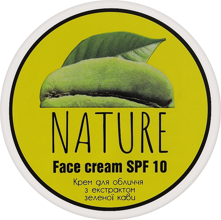 Крем для лица с экстрактом зеленого кофе - Bioton Cosmetics Nature Face Cream SPF 10