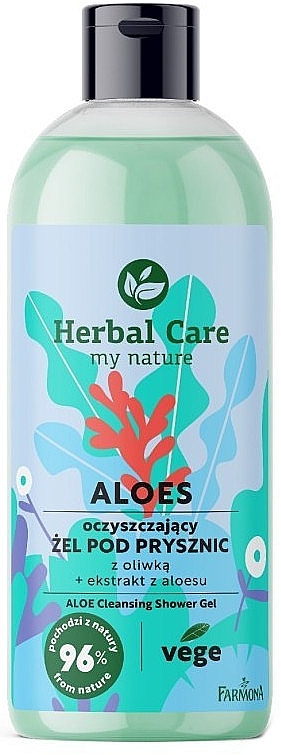 Гель для душу з оливковою олією - Farmona Herbal Care Aloe Cleansing Shower Gel — фото N1
