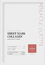 Духи, Парфюмерия, косметика Тканевая маска для лица с коллагеном - Village 11 Factory Miracle Youth Cleansing Sheet Mask Collagen