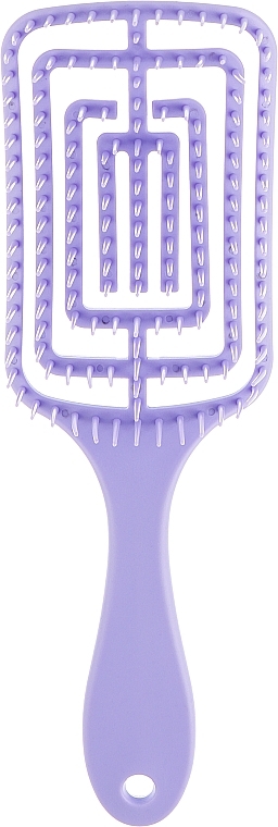 Расческа для волос квадратная продувная, фиолетовая - Avenir Cosmetics — фото N1