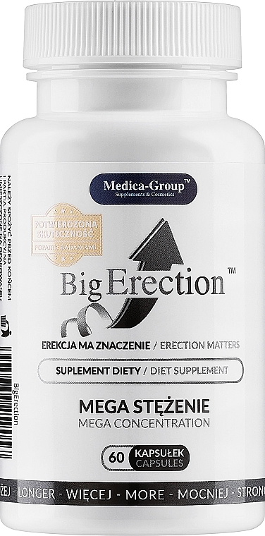 Капсулы для повышения эрекции - Medica-Group Big Erection Diet Supplement — фото N1