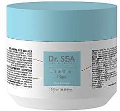 Маска для ультраблиску волосся з біотином і колагеном - Dr.Sea Ultra-Shine Mask — фото N1