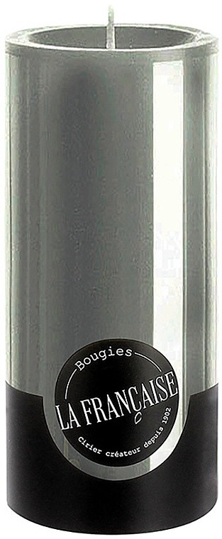 Свічка-циліндр, діаметр 7 см, висота 15 см - Bougies La Francaise Cylindre Candle Grey — фото N1