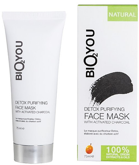 Очищувальна маска для обличчя з активованим вугіллям - Bio2You Natural Face Mask — фото N1