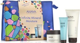 Парфумерія, косметика Набір "Мінеральне зволоження" - Ahava Kit Active DeadSea Minerals (cr/50ml + mask/100ml + h/cr/30ml + bag)