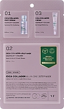 Духи, Парфюмерия, косметика Коллагеновая маска для лица - VT Cosmetics Cica Collagen All in One 3steps Mask