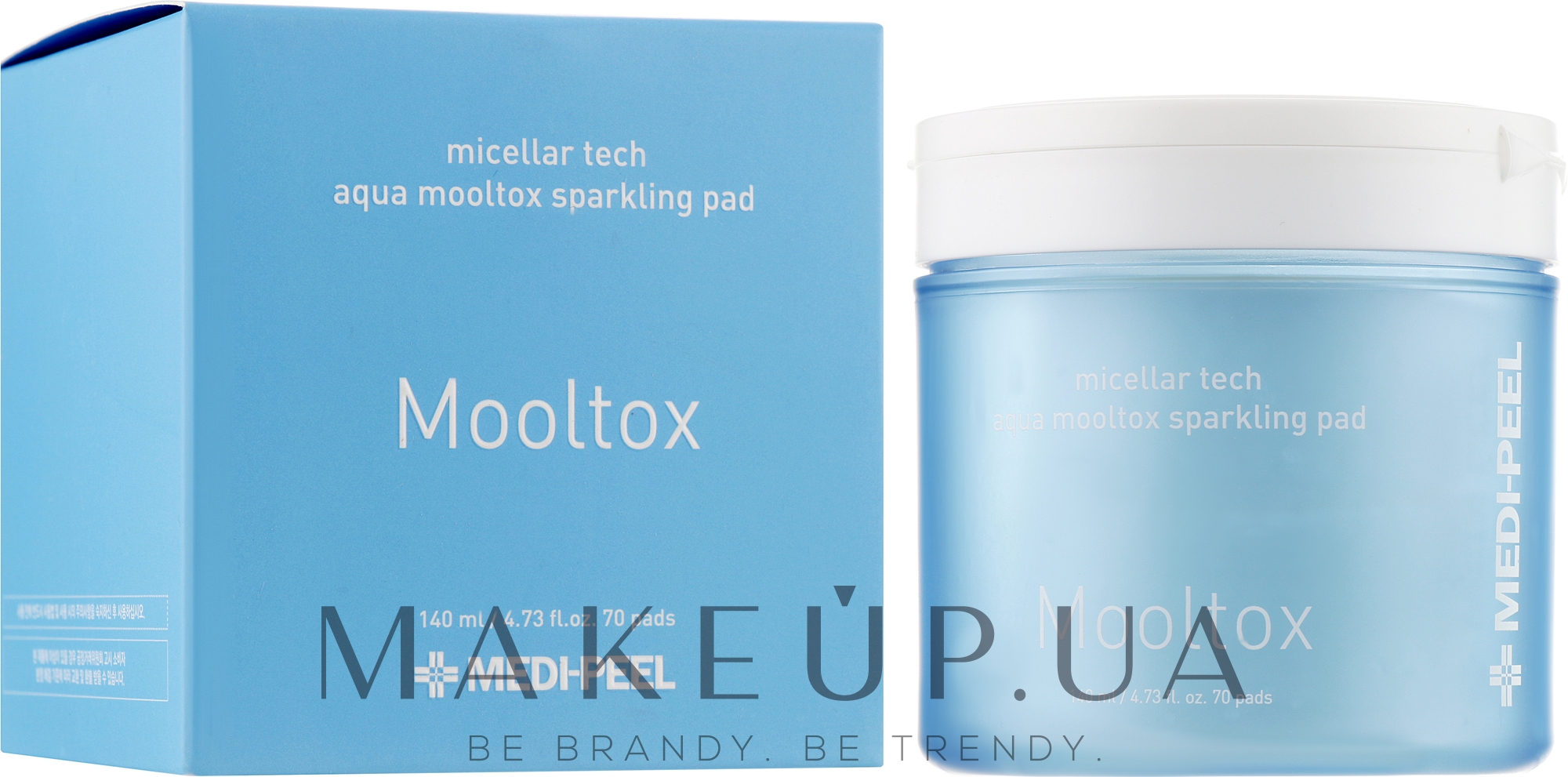 Пилинг-пэды для увлажнения и очищения кожи лица - Medi Peel Aqua Mooltox Sparkling Pad — фото 70шт