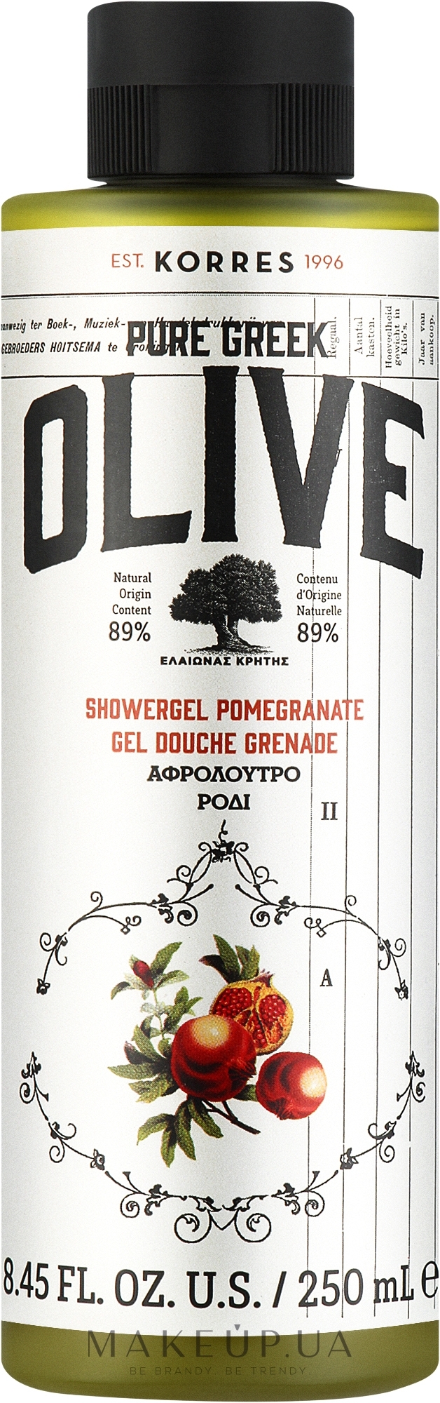 Гель для душу "Гранат" - Korres Pure Greek Olive Pomegranate Shower Gel — фото 250ml