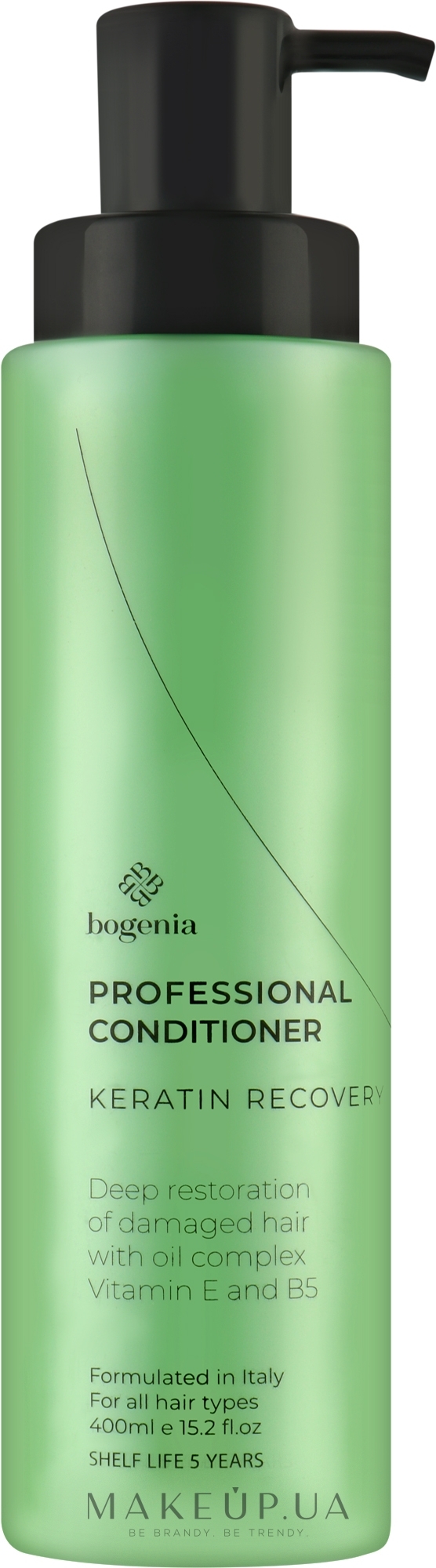 Профессиональный кондиционер для волос «Кератиновое восстановление» - Bogenia Professional Conditioner Keratin Recovery — фото 400ml