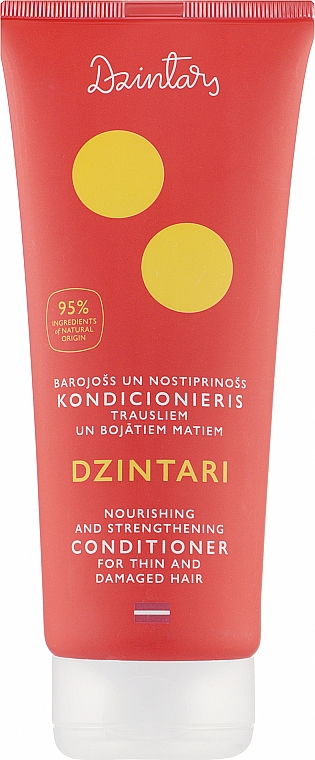 Кондиціонер для ламкого й пошкодженого волосся "Dzintari" - Dzintars Nourishіng and Strengthening Conditioner — фото N1