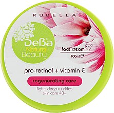 Духи, Парфюмерия, косметика Крем для лица регенерирующий - DeBa Natural Beauty Pro-Retinol+Vitamin Е 40+