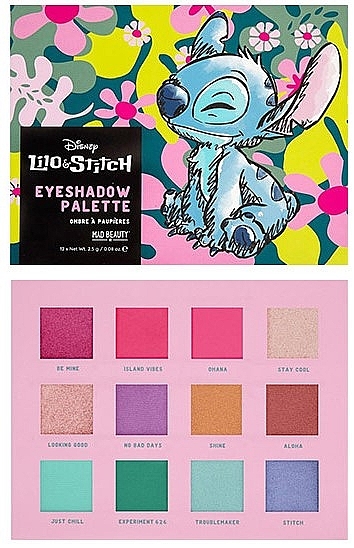 Палетка тіней для повік - Mad Beauty Disney Lilo & Stitch Eyeshadow Palette — фото N1