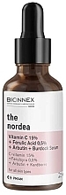 Сыворотка для лица - Bionnex The Nordea Vitamin C 15% + Ferulic Acid 0.5% + Arbutin + Burdock Serum — фото N1