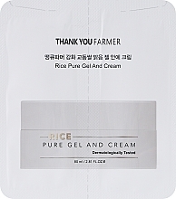 Духи, Парфюмерия, косметика Питательный крем-гель для лица - Thank You Farmer Rice Pure Gel and Cream (пробник)