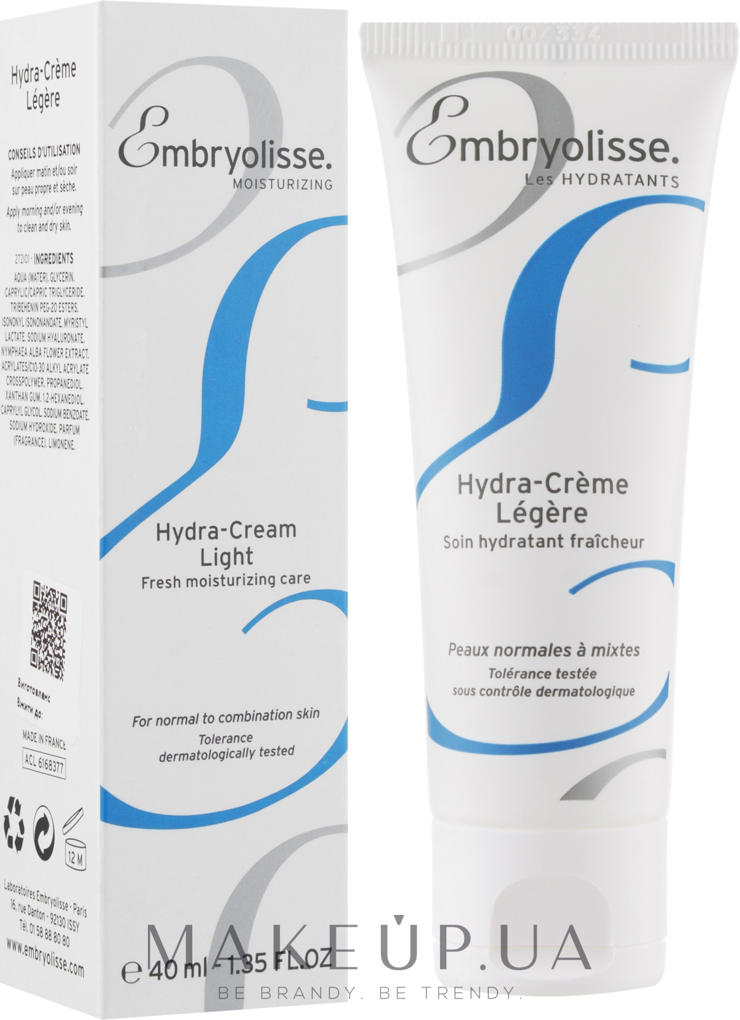 Легкий увлажняющий крем для лица - Embryolisse Laboratories Hydra-Cream Light — фото 40ml