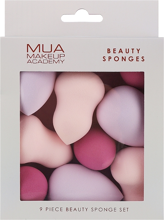 Набір спонжів для макіяжу, 9 шт. - MUA 9 Piece Makeup Sponge Set — фото N1