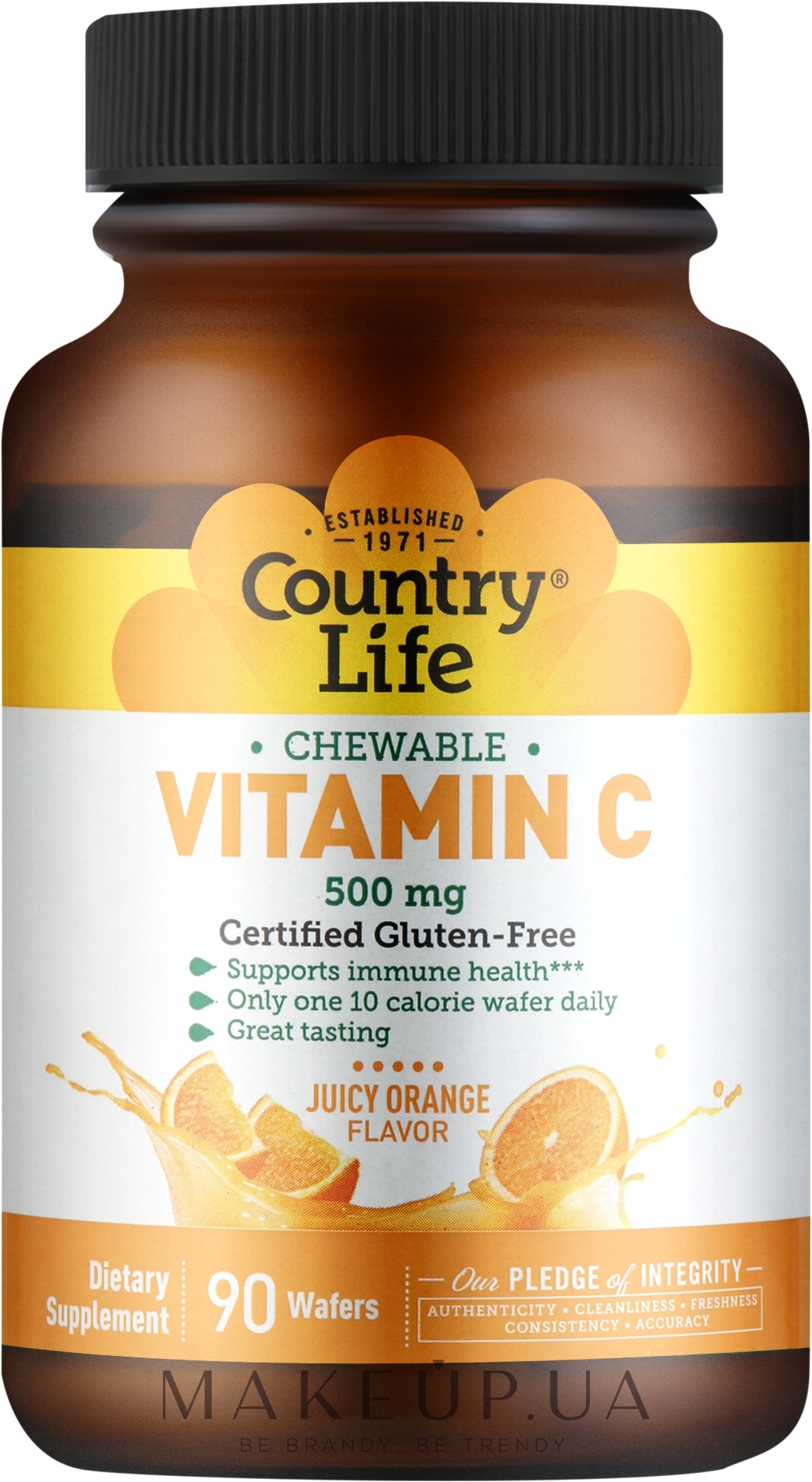 Витамин С, 500 мг - Country Life Vitamin C 500 mg — фото 90шт