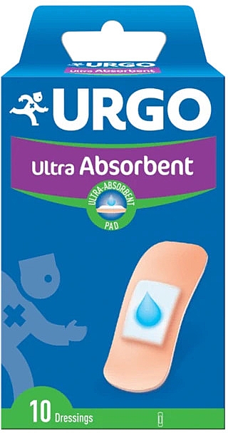 Пластир медичний ультра абсорбуючий , 2х7.2 см - Urgo Ultra Absorbent — фото N1