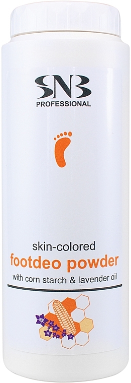 Присипка для ніг з олією лаванди та прополісом - SNB Professional Skin-Colored Footdeo Powder With Corn Starch Propolis And Lavender Oil — фото N1