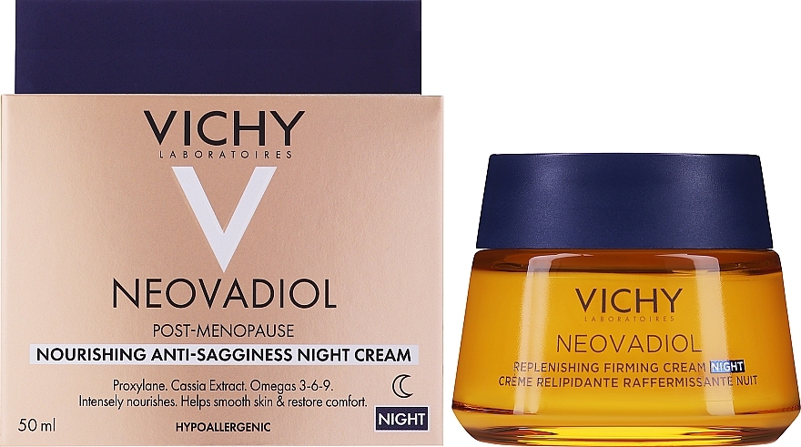 Восстанавливающий и укрепляющий ночной крем для лица - Vichy Neovadiol Replenishing Firming Night Cream — фото N2