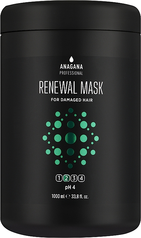 Восстанавливающая маска для поврежденных волос - Anagana Professional Renewal Mask For Damaged Hair 2 pH 4