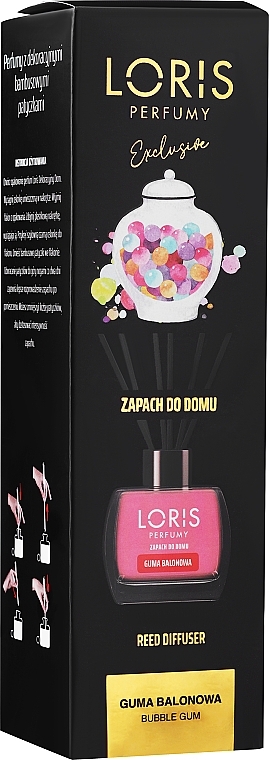 Аромадиффузор "Жвачка" - Loris Parfum Reed Diffuser Gum — фото N1