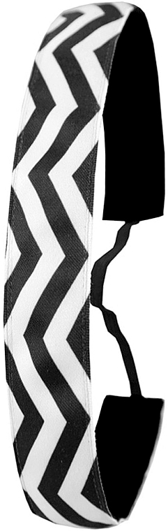 Повязка на голову, черно-белая - Ivybands Chevron Black White Hair Band — фото N1