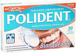 Отбеливающие таблетки для зубных протезов - Polident Pills Whitener — фото N1