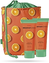 Духи, Парфюмерия, косметика Набор - Pupa Breakfast Lovers Orange Juice Kit 1 (sh/milk/200ml + b/lot/200ml + bag)