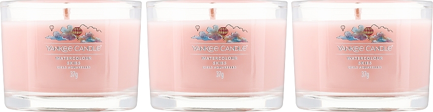 Набор - Yankee Candle Watercolour Skies (candle/3x37g) — фото N2