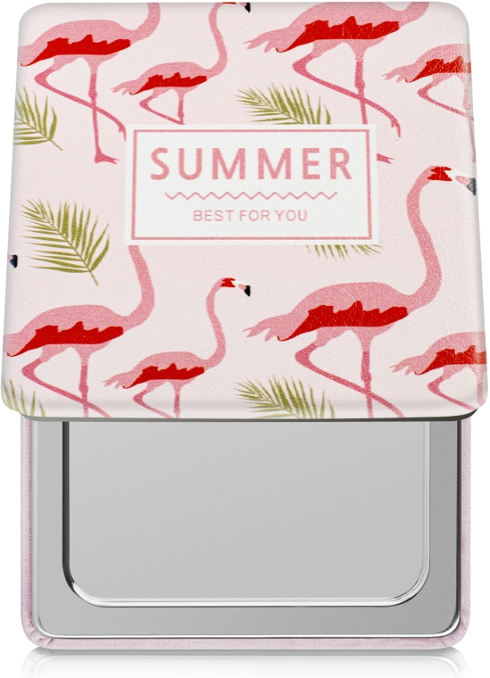 Косметичне дзеркало, "Summer Best fou You", рожевий фламінго - SPL — фото N2