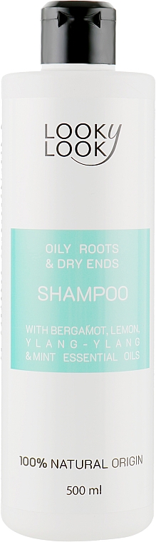 Шампунь для жирных корней и сухих кончиков - Looky Look Oily Roots & Dry Ends Shampoo — фото N5