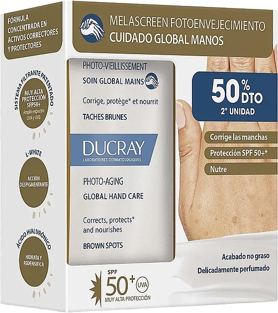 Солнцезащитный крем для рук - Ducray Melascreen Global Hand Care Photoaging SPF 50+ — фото N1