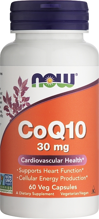 Капсулы "Коэнзим Q10", 30 мг - Now Foods CoQ10 — фото N1