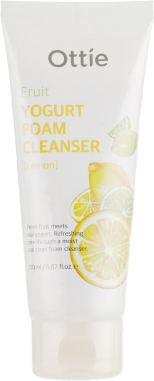 Пінка для обличчя фруктова йогуртова - Ottie Fruits Yogurt Foam Cleanser Lemon — фото N1