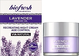 Восстанавливающий ночной крем для лица - BioFresh Via Natural Lavender Organic Oil Recreating Night Cream Age Control — фото N2