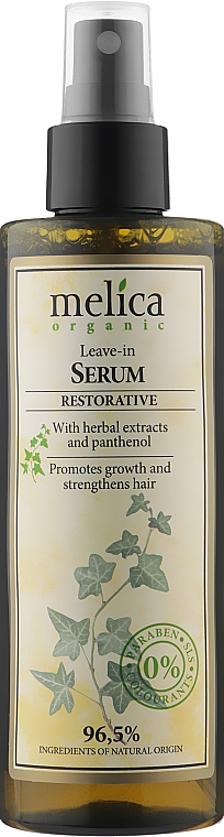 Зміцнююча сироватка для волосся - Melica Organic Leave-in Restorative Serum