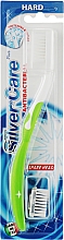Зубна щітка "Silver Care Plus" жорстка, салатова - PresiDENT — фото N1