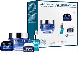 Набор - Biotherm Blue Therapy Anti-Aging Multi-Protective (day/cream/50ml + night/cream/15ml + elixir/7ml + eye/cr/5ml) — фото N1