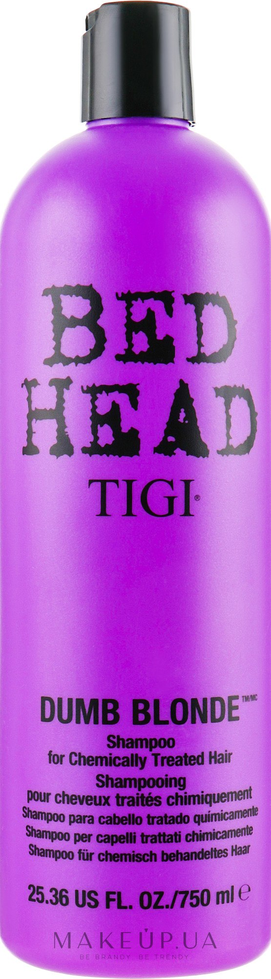Шампунь для обесцвеченных и поврежденных волос - Tigi Bed Head Dumb Blonde Shampoo — фото 750ml
