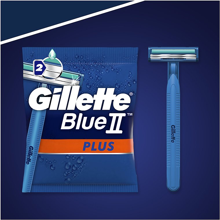 Набор одноразовых станков для бритья, 5+2шт - Gillette Blue II Plus — фото N8