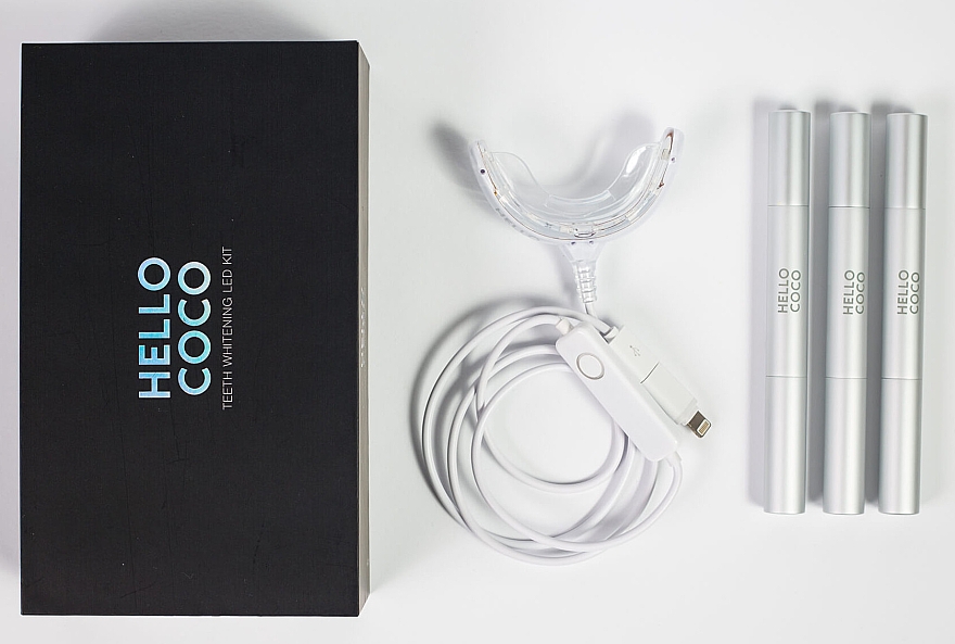 Набор для отбеливания зубов - Hello Coco Teeth Whitening LED Kit — фото N4