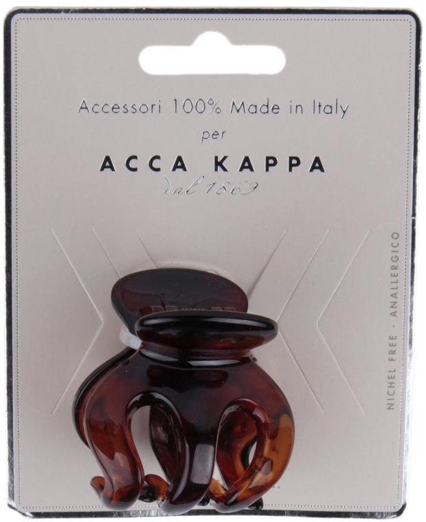 Краб для волосся круглий коричневий, маленький - Acca Kappa — фото N1