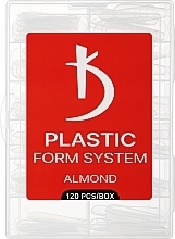 Верхні форми для моделювання нігтів (мигдалеподібна форма) - Kodi Professional Plastic Form System Almond — фото N1
