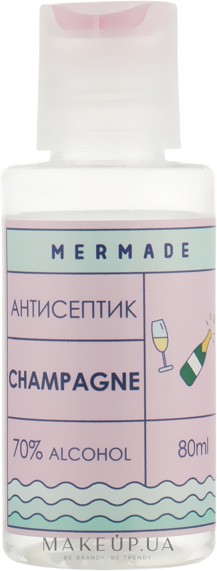 Антисептик для рук "Champagne" - Mermade 70% Alcohol Hand Antiseptic — фото 80ml