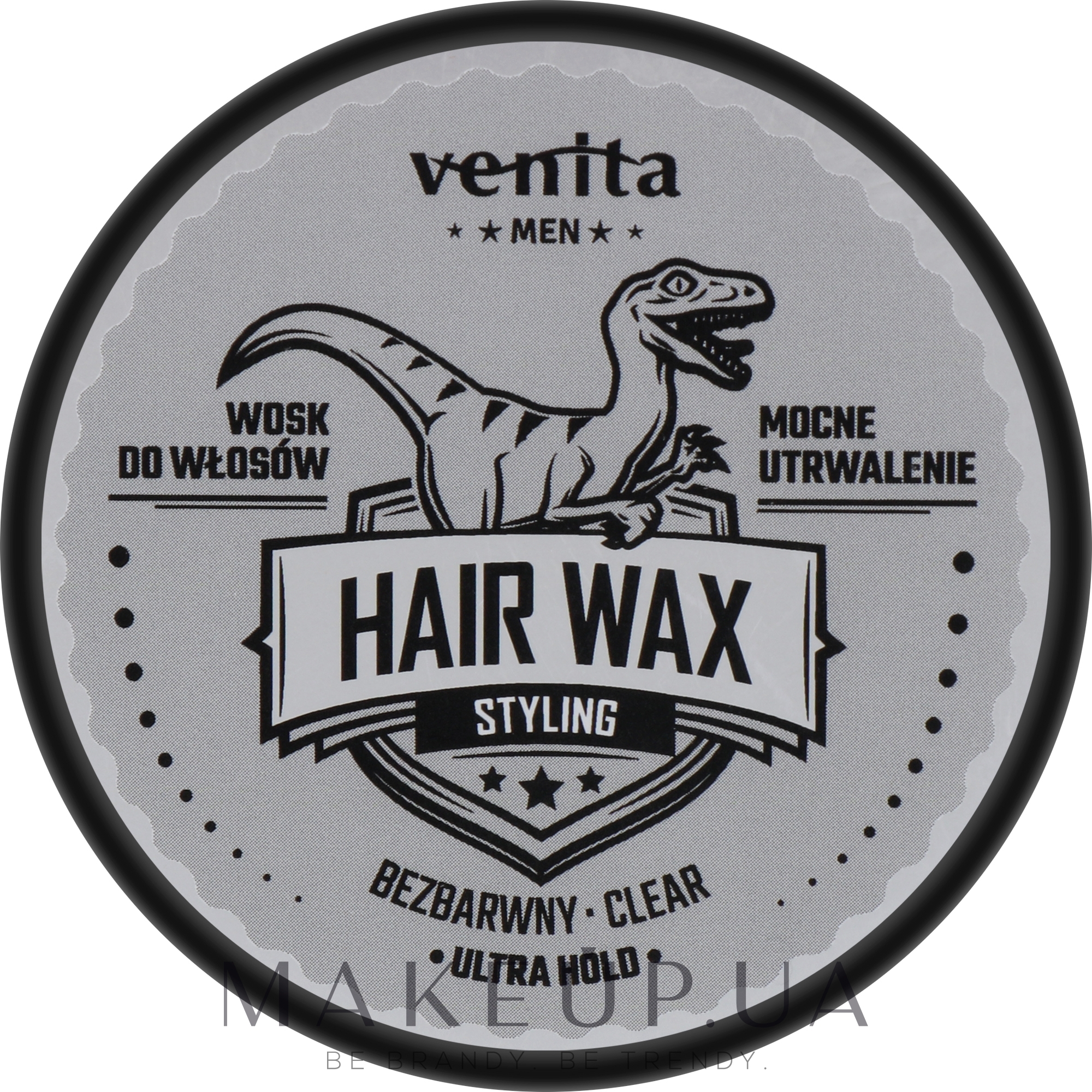 Безбарвний віск для укладання волосся - Venita Men Hair Wax Clear — фото 75g