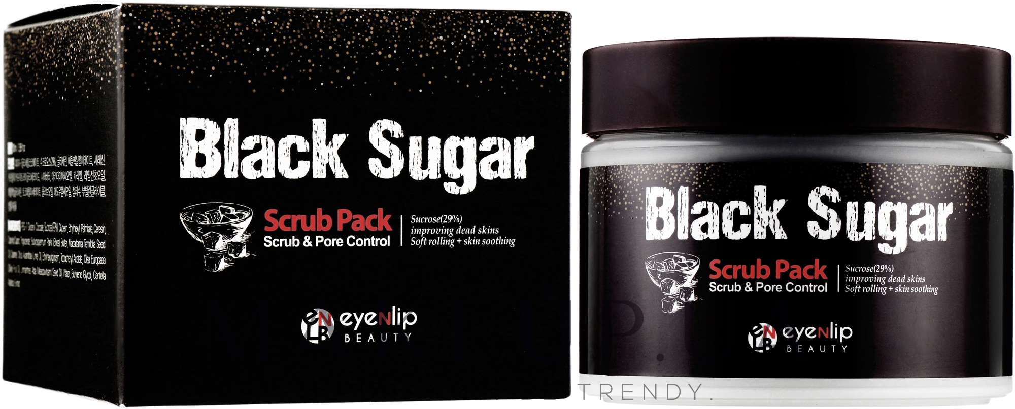 Маска-скраб с черным сахаром - Eyenlip Black Sugar Scrub Pack  — фото 100ml