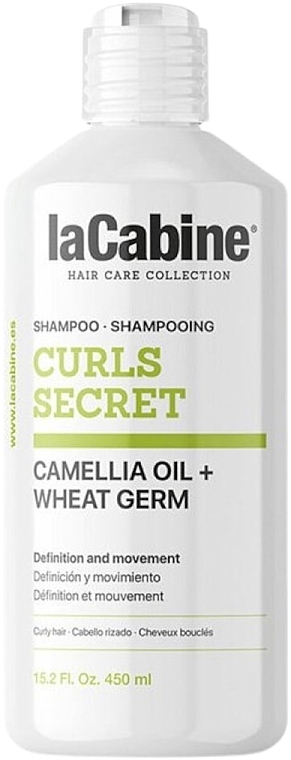 Шампунь для волосся з олією камелії та зародками пшениці - La Cabine Curls Secret Shampoo Camellia Oil + Wheat Germ — фото N1